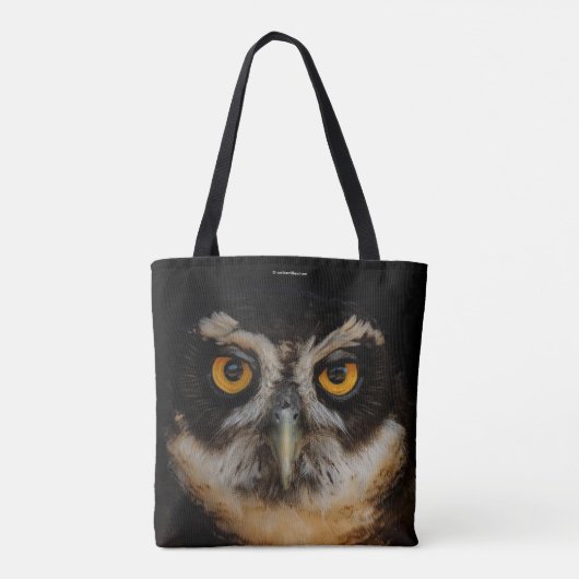 Mesmerizing Golden Eyes of a Spectacled Owl Tote Bag (Achterkant)