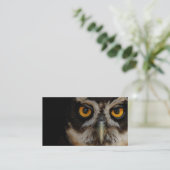 Mesmerizing Golden Eyes of a Spectacled Owl Visitekaartje (Staand voorkant)
