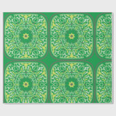 Mesmerizing Green Flowers Cadeaupapier (Vlak)