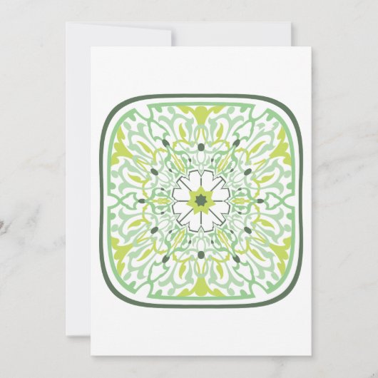 Mesmerizing Green Flowers Kaart (Voorkant)