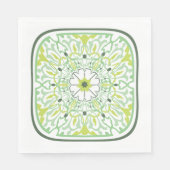Mesmerizing Green Flowers Servet (Voorkant)