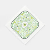 Mesmerizing Green Flowers Servet (Hoek)