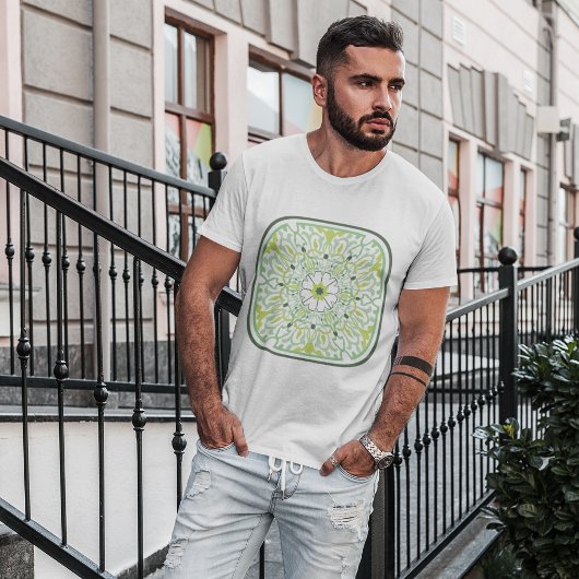 Mesmerizing Green Flowers T-shirt