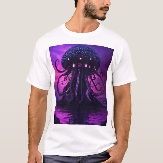 Mesmerizing Jellyfish–Mysterious Underwater World T-shirt (Voorkant)
