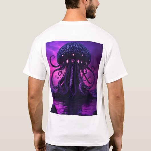 Mesmerizing Jellyfish–Mysterious Underwater World T-shirt (Achterkant)