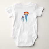 Mesmerizing Jellyfish T-Shirt - Dark Background Ar (Achterkant)