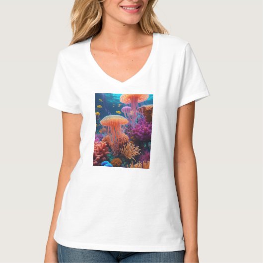Mesmerizing Jellyfish T-Shirt Design (Voorkant)