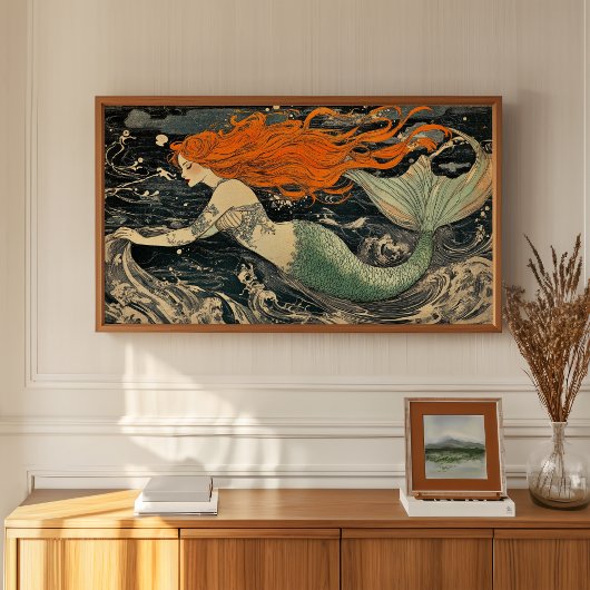 Mesmerizing Mermaid Illustration Poster