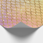 Mesmerizing Mermaid Scales Roze Paars Gold Green Cadeaupapier (Hoek)