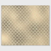Mesmerizing Mermaid Scales Smoky Gold Champagne Cadeaupapier (Vlak)