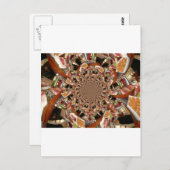 Mesmerizing Mozaïek van Sushi Bruine Kleuren Briefkaart (Voorkant / Achterkant)