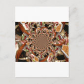 Mesmerizing Mozaïek van Sushi Bruine Kleuren Briefkaart (Voorkant)