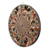 Mesmerizing Mozaïek van Sushi Bruine Kleuren Dartbord (Voorkant Rechts)