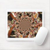 Mesmerizing Mozaïek van Sushi Bruine Kleuren Muismat (Met muis)