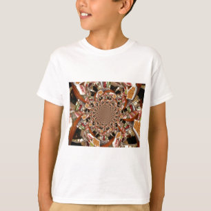 Mesmerizing Mozaïek van Sushi Bruine Kleuren T-shirt