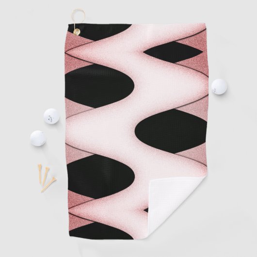 Mesmerizing Oriental Pink Waves Golfhanddoek (Insitu)