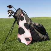 Mesmerizing Oriental Pink Waves Golfhanddoek (Groen)