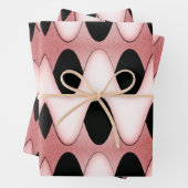 Mesmerizing Oriental Pink Waves Inpakpapier Vel (In situ)