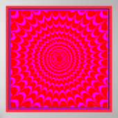 Mesmerizing Red Pink Poster (Voorkant)
