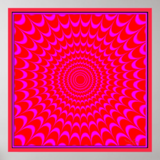 Mesmerizing Red Pink Poster (Voorkant)