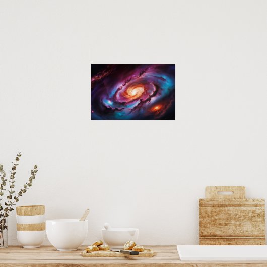 Mesmerizing Spiral Galaxy: Cosmic Vortex Poster (Keuken)