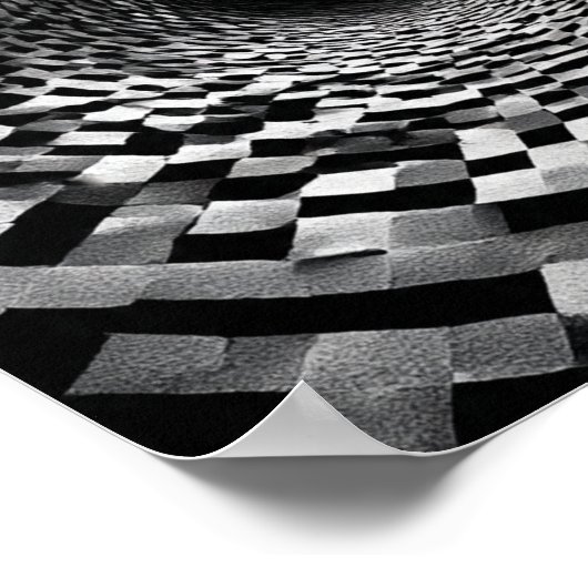 Mesmerizing Spiraling Optical Illusion Tunnel Poster (Hoek)