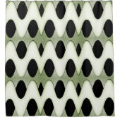 Mesmerizing Waves Creëer Moderne Design Green Douchegordijn (Voorkant)
