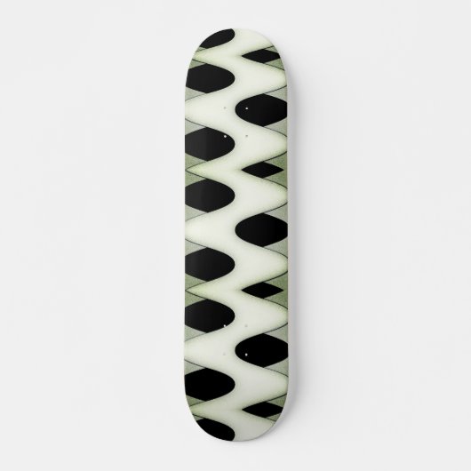 Mesmerizing Waves Creëer Moderne Design Green Persoonlijk Skateboard (Voorkant)
