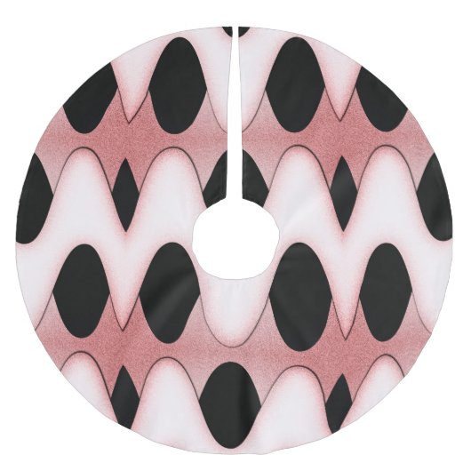 Mesmerizing Waves Modern Design Oriental Pink Kerstboom Rok (Voorkant)