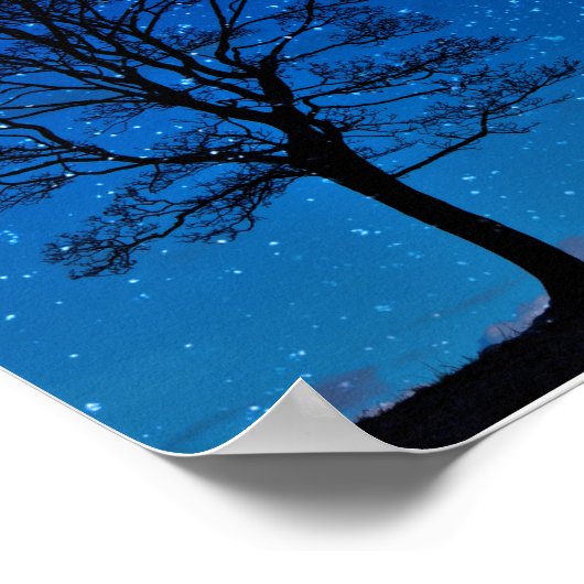 Mesmerizing Wolf Howling op het Poster Moon (Hoek)