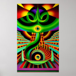 Meso-American Serpent God Poster