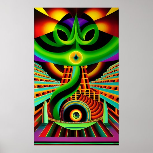 Meso-American Serpent God Poster (Voorkant)