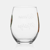 Mesoamerican Emperor Medallion Aztec/Mayan Person Wijnglas Zonder Voet (Rechts)