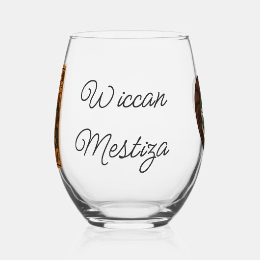 Mesoamerican Emperor Medallion Aztec/Mayan Person Wijnglas Zonder Voet (Links)