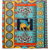 Mesopotamische illustraties douchegordijn (Voorkant)