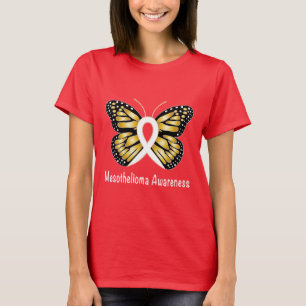 Mesothelioma Awareness Butterfly T-shirt