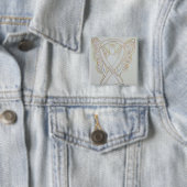 Mesothelioma Awareness Ribbon Angel Button (In situ)