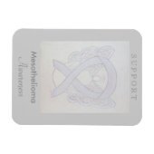 Mesothelioma Awareness Ribbon Angel Custom Magnet Magneet (Horizontaal)