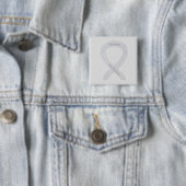 Mesothelioma Awareness Ribbon Custom Button (In situ)
