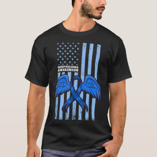 Mesothelioma Awareness Ribbon Flag T-shirt