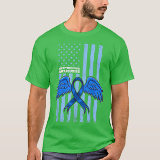 Mesothelioma Awareness Ribbon Flag T-shirt