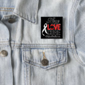 Mesothelioma Hope Love Cure Vierkante Button 5,1 Cm (In situ)