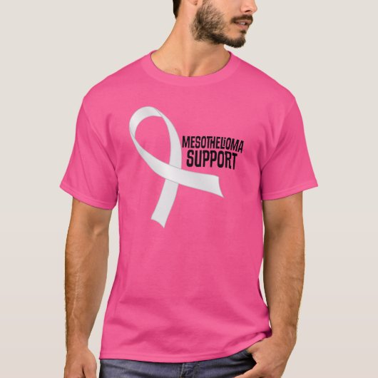 Mesothelioma Pearl Ribbon Tee Shirt (Voorkant)