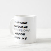 Mesothelioma Warrior, geweldige koffie mok (Voorkant links)