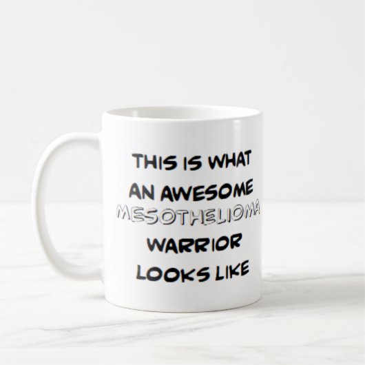 Mesothelioma Warrior, geweldige koffie mok (Links)