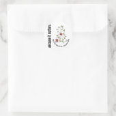 Mesothelioom bloemenlint 3 ronde sticker (Tas)