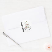 Mesothelioom bloemenlint 3 ronde sticker (Envelop)