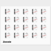 Mesothelioom overlevende ronde sticker (Vel)