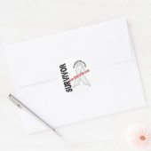 Mesothelioom overlevende ronde sticker (Envelop)