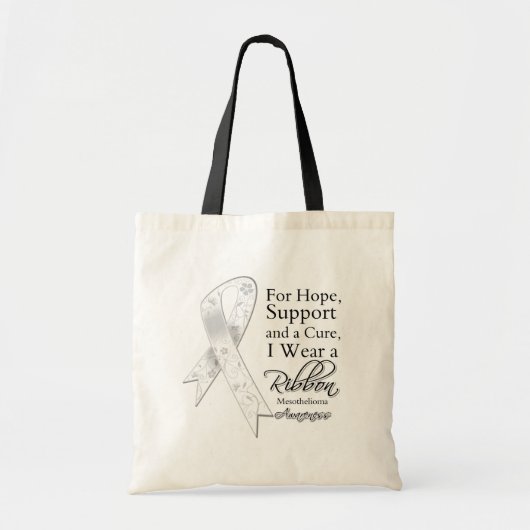 Mesothelioom Steun Hoop Bewustzijn Tote Bag (Voorkant)